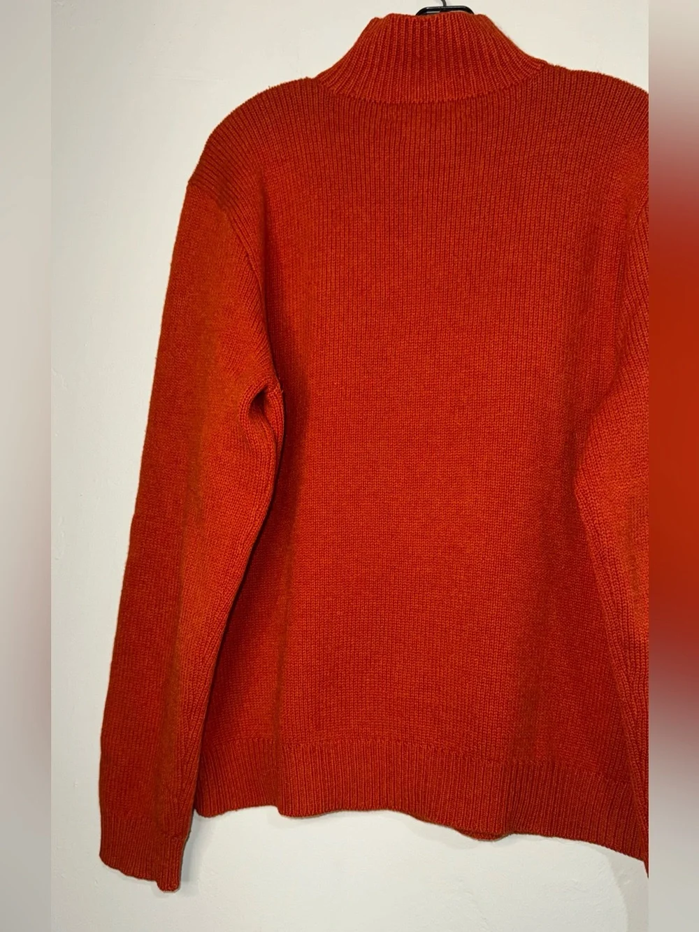 Polo by Ralph Lauren Orange Half-Zip Wool Sweater